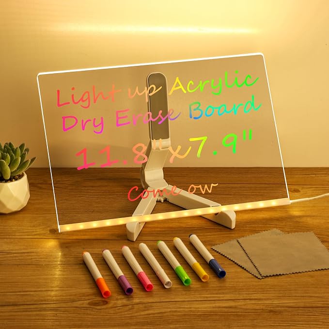 Pizarra Lampara Led Acrilica 7 Colores