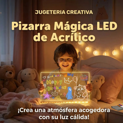 Pizarra Lampara Led Acrilica 7 Colores