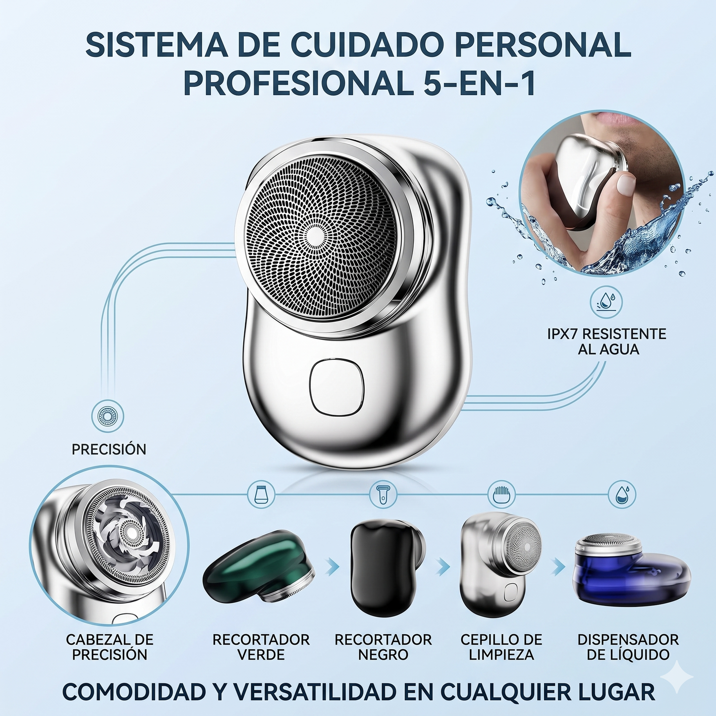 Mini Afeitadora Portatil Recargable
