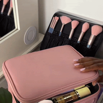 Cosmetiquero de maquillaje con espejo